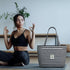 WLLWOO Yoga Bags for Women, Canvas Tote Carrier for Yoga Mats, Pilates, Travel, Office, Beach Workout