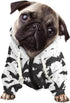 Dog Halloween Costume, Black & White Splash Bat Dog Hoodie Sweatshirt, Pet Clothing Sweatshirt with Hat for Small Medium Large Dogs Cats Shirt - L