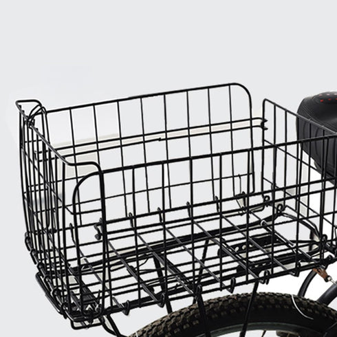 Backpack Universal Foldable Rear Shelf Bike Basket Thickened Steel Cycling Cargo Basket for Mountain Bikes Pet Carrier
