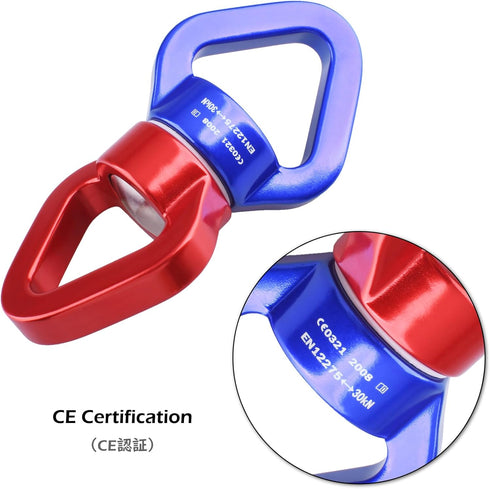 TRIWONDER Swing Swivel 30kN Micro Rotator Safety Device - Hanging Accessory for Children's Swing, Rock Climbing, Aerial