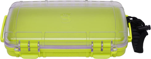 geckobrands Waterproof Dry Box Storage Case, Medium, Neon Green - Watertight & Airtight Dry Box for Phone, Wallet