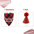 Dog Birthday Boy Bandana and Hat Set, “Birthday Boy” Print Plaid Party Supplies for Small Medium Large Pets (Red)