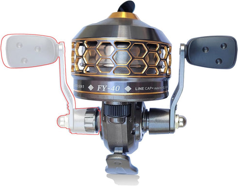 FY 4000 Spincast Fishing Reel, Left/Right Retrieve, Push Button Casting, 3.9:1 Gear Ratio, Includes 45m 4X White