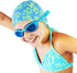 Quality Yes 3Pack Pure Colorful Polyester Cloth Fabric Bathing Caps - Swimming Hats for Water Sports (2 Pure + 1
