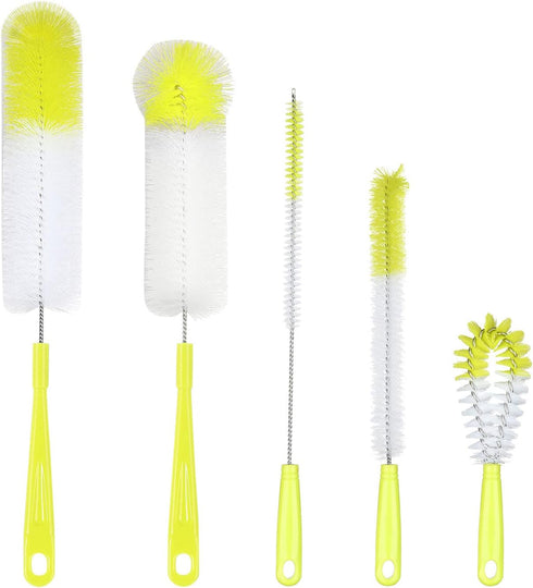 KELINFONG 5 Pack Bottle Brush, 16 Inch Long Handle Bottle Cleaning Brush,Straw Brush,Flexible