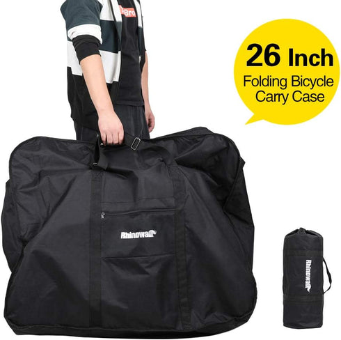 HUNTVP 26 Inch Bike Travel Bag Case, Thick Folding Bicycle Carry Pouch, Transport Case for Air Travel