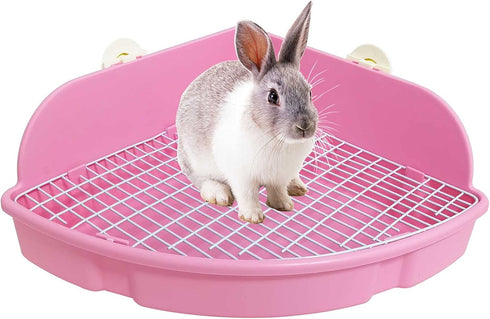 kathson Large Rabbit Litter Box Bunny Corner Toilet Box Potty Trainer Bigger