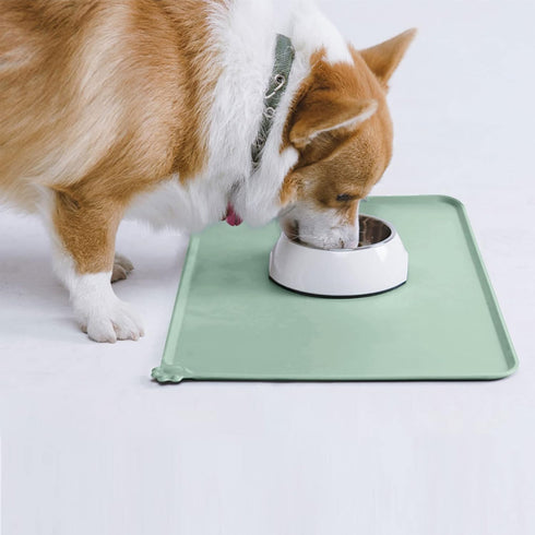 AUDWUD Silicone Waterproof Pet Feeding Mat - Anti-Slip Dog Bowl Pad