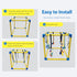 8 Dewonch Puppy Play Gym with Hanging Toys, Small Dogs Indoor Jungle Gym, PVC Frame with Bungee Straps Enrichment