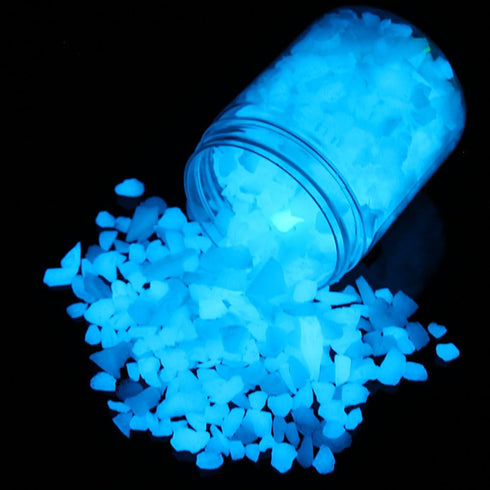 Glow in The Dark Gravel Stones, Aquarium Gravel, Decorative Rocks for Fish Tank, 280g/10oz (5-8mm, Sky Blue)
