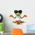 Wallmonkeys WM362920 Frog with White T-shirt Peel and Stick Wall Decals, 18" W x 12" H