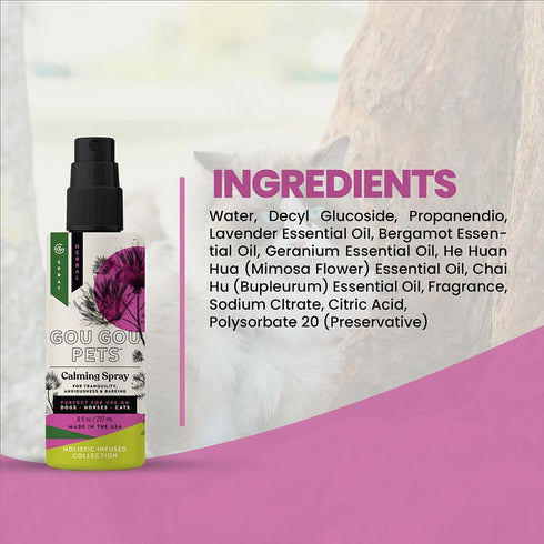 Recommended 8 oz Holistic Natural Derived Calming Pet Spray for Anxiety: Providing Stress Relief: Veterinarian - Made