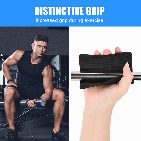 AMFUN 12 Pcs Gym Grip Pads for Weight Lifting Workout, Lifting Grips, Hand Pads, Adjustable Neoprene Padded for Men