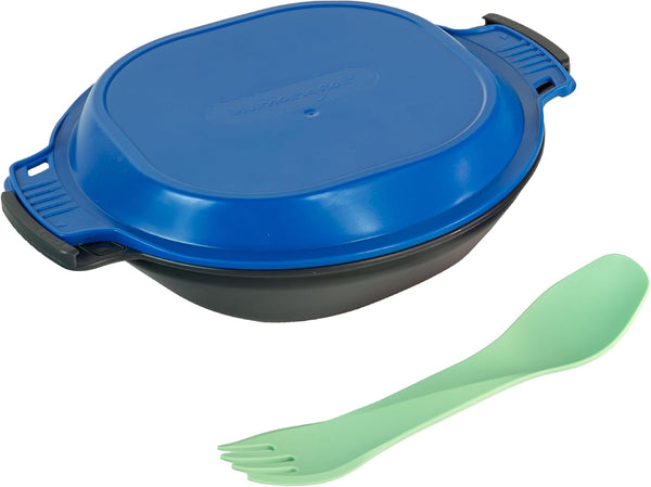 humangear GoKit Light - Travel Mess Kit with 5-Tool Portable Bowl, Plate, Spork for Camping