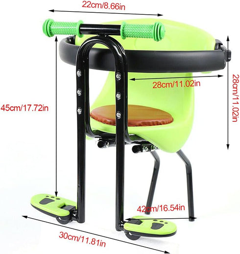 TITIDU Kids Front Bike Seat Child Bicycle Baby Carrier Saddle Safety Chair Soft Cushion,for Kids Child Children Infant