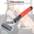 Oumefar Pet Hair Comb - Stainless Steel Pin Grooming Deshedding Tool for Cats, Dogs & Horses (M377-10)