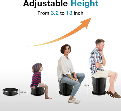 TRIPTIPS Upgrade Portable Toilet - Adjustable Height Camping Toilet for Adults and Kids, Foldable Travel Potty