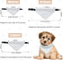 Dog Bandana with Adjustable Buckle, 2 PCS Sublimation Double-Sided Blank for Medium and Large Dogs, White, L