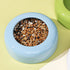 TEHAUX 1PC Ceramic Pet Bowl - Flat Water Bowl Feeder for Dogs Cats Exotic Shorthair (Sky-Blue)