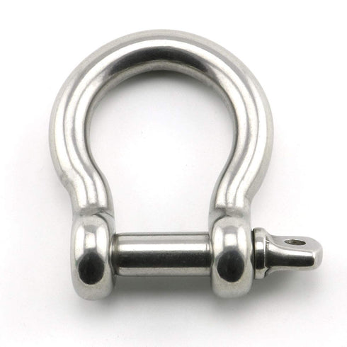 Heyous 1/2 Inch Screw Pin Anchor Shackle, Stainless Steel Heavy Duty Bow Shape Load Clamp for Outdoor