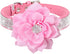 Cute Girl Rhinestone Suede Dog Collar for Small Dogs, Soft Diamond Bling Collars for Medium Dogs (Pink, S)