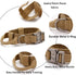 Tactical Dog Collar, Adjustable Military Nylon Dog Collar with Heavy Duty Metal Buckle and Handle for Training, Brown, L