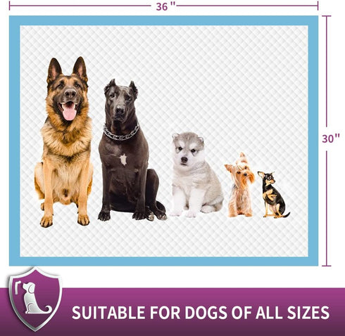IMMCUTE 30" 36", 30 Dog Pee Pads Extra Large, x Ct, Jumbo-Size Pee Pads for Dogs, Thicken Puppy Pads XL Pet Training