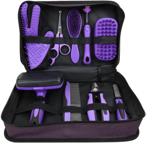 9 Trimming Pet Coat Care Kit, Piece Pet Grooming Kit, can Include Cleaning Teeth, Bathing and Massaging, Combing Hair