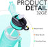 Hyeta 32 oz Water Bottle with Times to Drink and Straw, Motivational Leakproof Sports Bottle