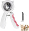 WishLotus Pet Nail Clippers, Anti-Slip Splash Dog Clipper with Clear Baffle and Hide Nail File for Small Animals (Pink)