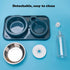 Double Dog Cat Bowls 2 in 1 Set with Automatic Gravity Water Dispenser Bottle, Detachable Stainless Steel Bowl, No-Spill