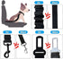 COOYOO Dog Seat Belt - 3 Piece Set Adjustable Retractable Car Harness for Pet Safety