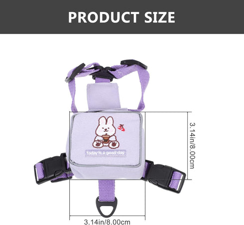 iplusmile Pet Backpack Harness with Leash for Small Cat Dog, Pet Self Mini Carrier Backpack Saddle Bag, Cute Adjustable Cat Dog Walking Harness with Pocket for Walking Travel