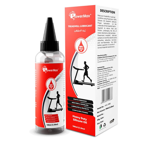 PowerMax Fitness PowerMax Premium Treadmill Belt Lubricant - (~3.5 ounce/100ml) - Flexible Application Tube