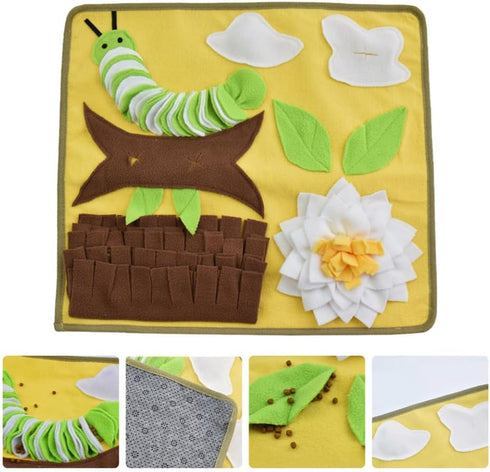SUPVOX Snuffle Mat for Dogs Comfortable Bite-Resistant Foraging Cushion Hidden Food Pockets for Interactive Play