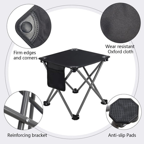 Airsnigi 3 Pack Camping Stool, Camping Foot Stools Portable Folding Camp Stool with Storage Bag, Folding Stool Suitable
