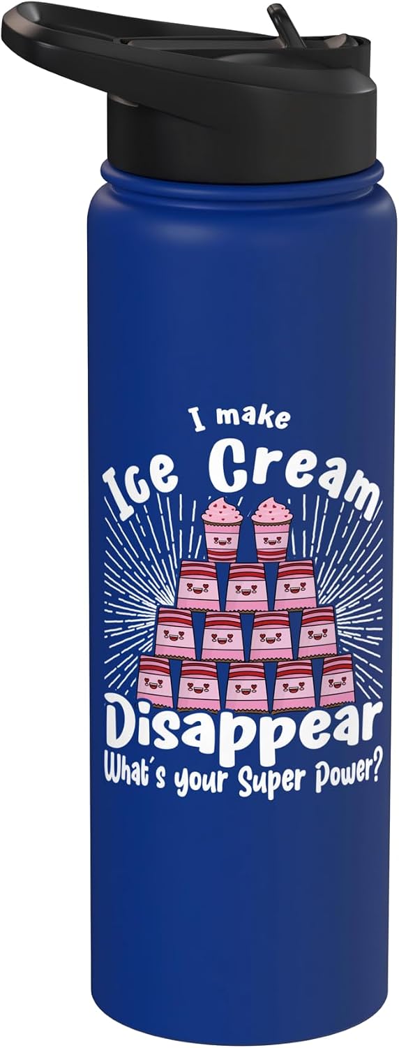 Ice Cream Lover Themed Gifts Accessories & Stuff I Make Ice Cream Disappear Superpower for Ice Cream Lovers Stainless Steel