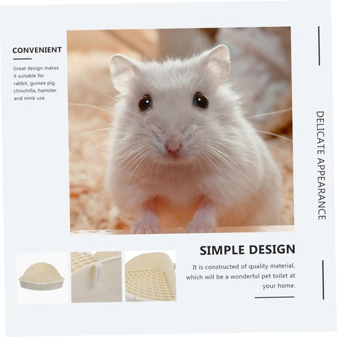 Chinchillas, Rabbit Bedding Litter Box, Triangle Potty Trainer Corner Litter Bedding Box for Small Guinea Pigs, Ferret