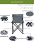 Backpack ZONEMEL Portable Fast Folding Chair, Ideal for Sauna, Fishing, Lightweight Compact Chairs, Grey