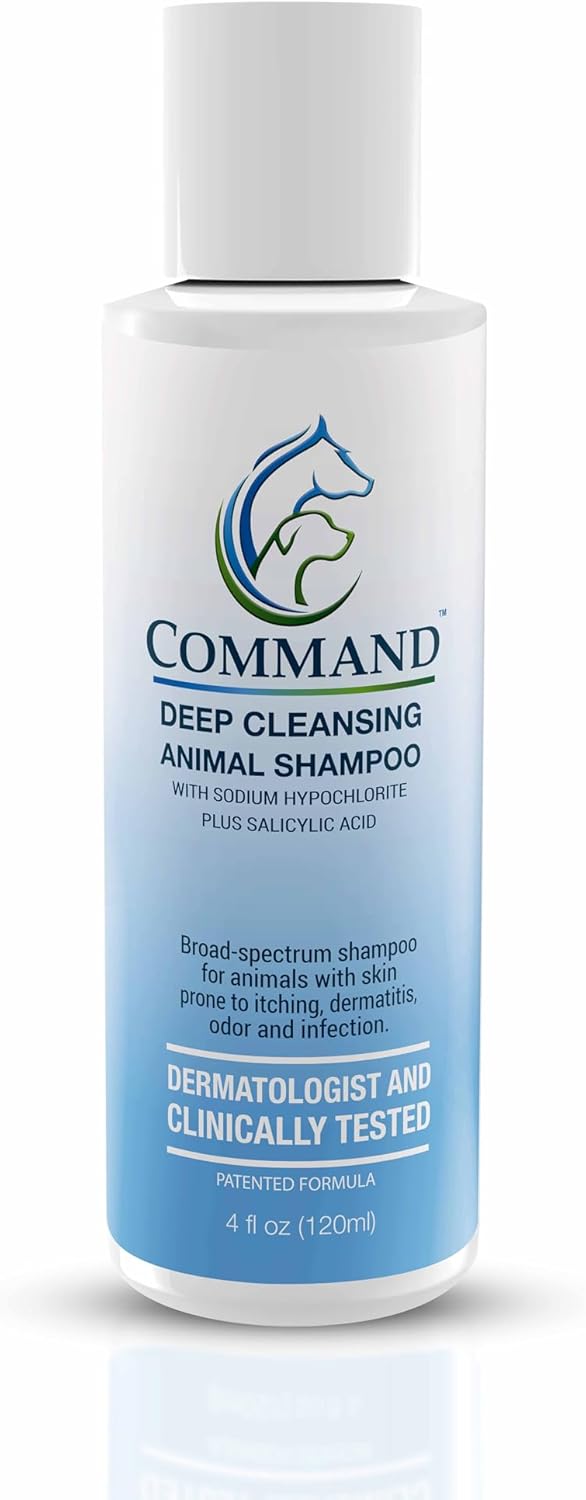 Command Medicated Dog Shampoo for Itchy Skin - Anti-Itch Relief for Allergies and Dry Skin (4 oz)