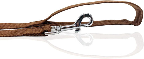 Nylon Dog Leash 16 Feet Long - Walking Training Dog Leashes for Medium Large Dogs (1" X 16 ft, Brown)