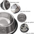 Stainless Steel Cat Bowl, 4 Pack - Non-Slip Metal Dog Bowls for Food and Water with Rubber Base