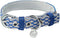 Blueberry Pet Diamond Pattern Adjustable Neoprene Padded Dog Collar - Royal Blue, Neck 17-20.5", for Large Breed
