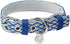 Blueberry Pet Diamond Pattern Adjustable Neoprene Padded Dog Collar - Royal Blue, Neck 17-20.5", for Large Breed