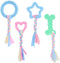 Puppy Teething Chew Toys, 4 Pcs with Interactive Cotton Ropes for Small Dogs, Rubber Chew Toys for Oral Teeth Soothe