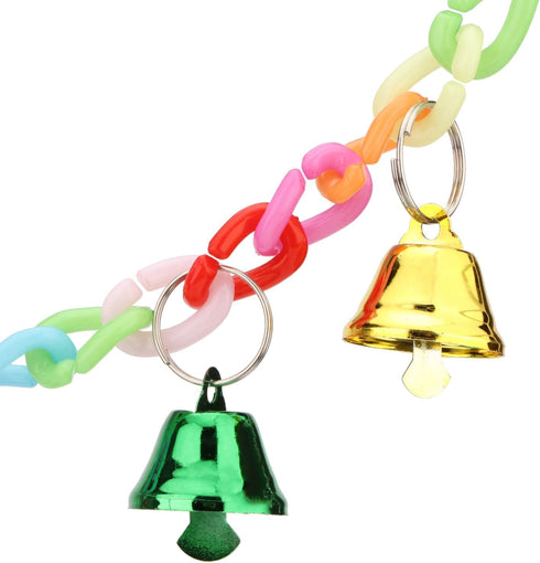 Hypeety Hamster Parrot Hanging Ladder Bridge Cage Swing, Acrylic Chew Perch with Metal Bell