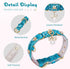 PetsHome Adjustable Cat Dog Collar, Bling Rhinestones PU Leather with Luxury Pendant for Extra Small Blue