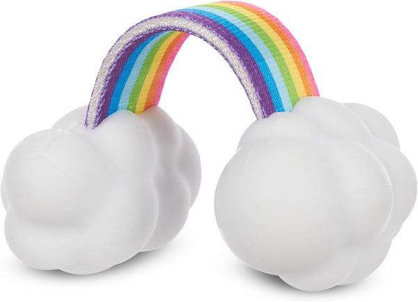Barkbox Toy G BIV Rainbow Super Chewer Tug Toy for Aggressive Chewers with Double Reinforced Strap