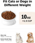 Elevated Cat Food Bowl, 5 Oz Ceramic Raised and Tilted Water Bowl, Anti Vomiting and Protect Pets' Spines Dishes for Small Dog, Fat Faced Cat, Kitten (White, 10 OZ)