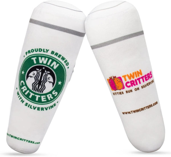 KittiBuzz 2-Pack Organic Silvervine Catnip Substitute Toys for Cats & Kittens, 100% All-Natural, 2 Refillable Cup